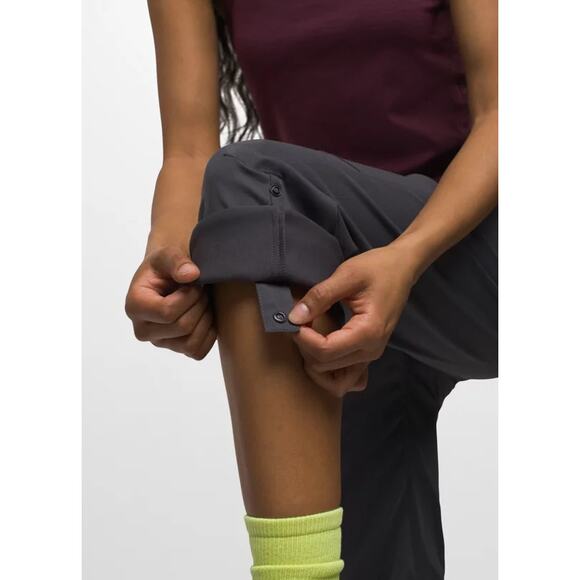 Prana Halle Straight Pant Women's 0 Regular Coal Standard Fit Low Rise Stretch - Picture 3 of 13